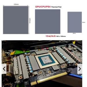 15W/mK 실리콘 패드, PC, PS5, 노트북, 라디에이터, GPU/CPU/SSD/VRAM/LED 쿨러용 방열