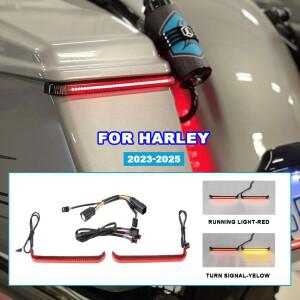 바이크 오토바이 리어 새들백 LED 표시등 런 턴 브레이크 라이트 할리 CVO 스트리트 글라이드 로드 ST 2023