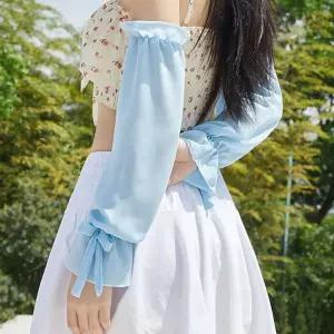 리본 쿨토시 여자 여름 팔토시 운전 햇빛차단 Yuv9+2ndZ