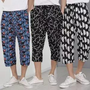 남성 여성여름바지 7부바지 몸빼 고무줄 작업복 일바지 잠옷 여름 고무바지 팬츠 밴딩 몸빼바지 여성 ?