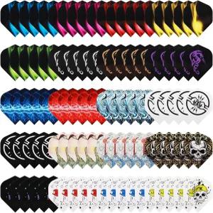 디텐크스 100PCS 다트 항공편 20세트 표준 대체 깃털 꼬리 날개 액세서리