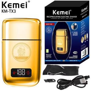Kemei Km-Tx3   디자인 안티 핀치 헤어 제품 전기 골드 금속 바디 면도 Usb 충전 왕복