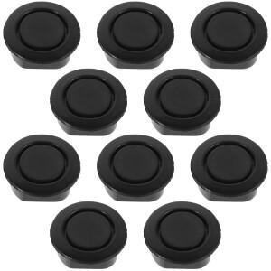 10pcs 자동차 범퍼 레이더 구멍 커버 내구성 방수 플매트 카펫 러그 범용 후면 주차 센서 가드 블랙 장식