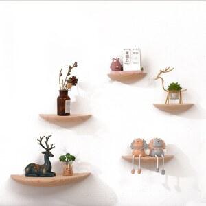 반원 미니 벽 원목 벽걸이 모델01 21cm 우드 인테리어 소형 월넛 카페 선반