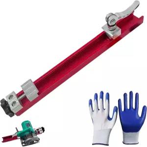 Eastrpupira 원형 톱 가이드 레일 12인치 베이스 목공용 조절 가능한 절단 기계 정밀 및 밀링 작업을 위해