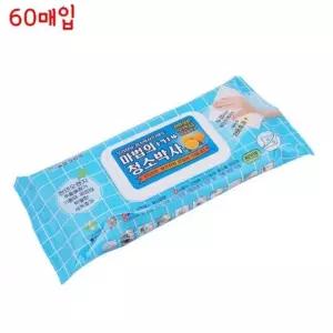 마법의 청소박사 물티슈 60매 캡형 기름때 찌든째