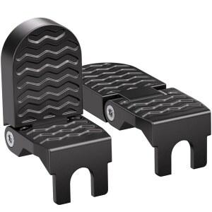 TOBWOLF 2PCS 자전거 뒷 페달 논슬립 풋 접이식 페그 전기 자전거용 알루미늄 풋레스트 산악 승객용