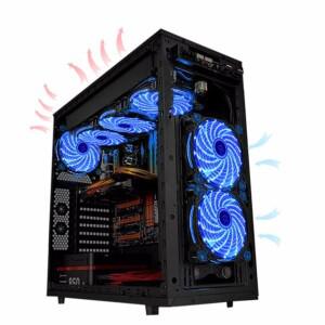120mm 초저소음 컴퓨터 PC 팬 15 LED CPU 케이스 방열판 쿨러 마스터 냉각 12V 4핀 3핀 커넥터 드롭쉬핑