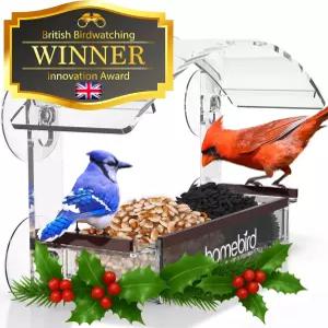 강력한 흡입 컵이 있는 창문 새 모이통 업그레이드된 2026 모델 고양이 새집 선물용 투명 아크릴