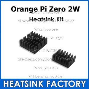 2pcs oneset DIY 알루미늄 방열판 키트(열 접착 테이프 포함) 패드가 있는 구리 Orange Pi Zero 2W 적용