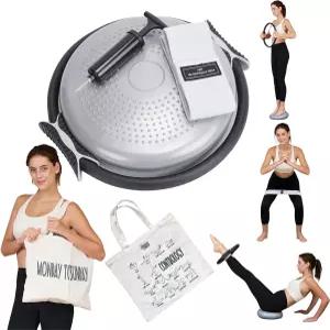 월요일부터 일요일까지 필라테스 링 에어 패드 가방 저항 캔버스 가이드가 밸런스 헬스장용 베터 볼 미