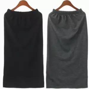 면 일자 활동성 H라인 여자 롱 스커트 옆트임 치마 bMg9+2mxp