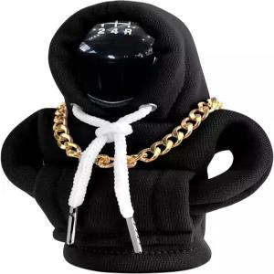 PLALEI 기어 변속 후디 재미있는 자동차 커버 귀여운 노브 인테리어 액세서리 유니버설 핏 선물(블랙)