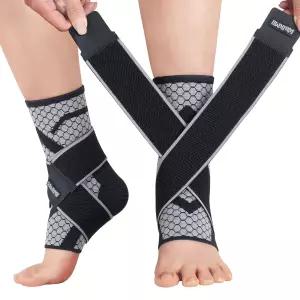 아킬레스건염 용 발목 양말 스트랩이 슬리브(1켤레)-여성용 남성용 워크미 및 가능한 조절 지지 압박