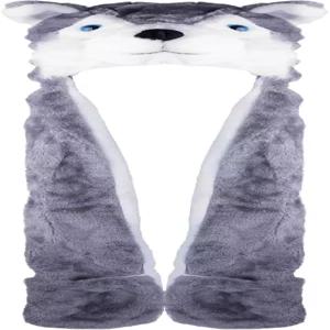 슈퍼 Z 아울렛 귀여운 플러시 동물 모자 겨울 따뜻한 패션 의류 액세서리 허스키/울프롱