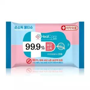[소확행몰] 헬케어 프리미엄 손소독티슈 휴대용 소독용 물티슈 20매