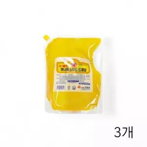 오뚜기 오쉐프 허니머스타드 드레싱 2Kg X 3개 대용량 식당용 업소용 샐러드용소스 핫도그소스 훈제소스