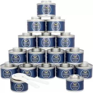 채퍼 킹 - 15팩(12개들이 가격) 6시간 채핑 연료 캔 파티용 푸드 워머 접시 뷔페 세트