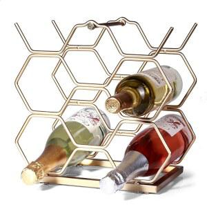 드린캐리어 소형 가정용 와인 캐비닛용 8병 주방 팬트리 홀더 바용 보관함 테이블 모던 조리대 골드 용량 메탈