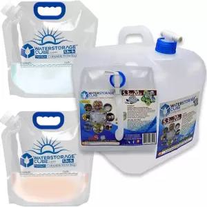 워터스토리지큐브 3pc/5pc 프리미엄 접이식 물통 없음 고정 누수 가방 음료 배낭 가능 용기 휴대용 하이킹