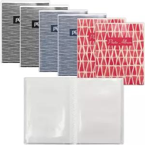 Better Office 제품 36 사진 미니 앨범 4 x 6 인치 개 팩 탈착식 장식 삽입물이 있는 유연한 커버 투명 뷰