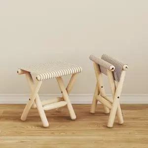 마자르 스트라이프 원목 접이식의자 캠핑의자 휴대용의자 낮은의자 간이의자 낚시의자 야외의자