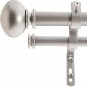 데코폴리탄 5/8인치 클래식 볼 더블 커튼봉 세트 26~48인치 다크 니켈