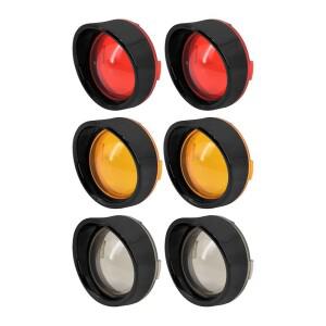 유니버설 바이크 오토바이 방향 지시등 커버 키트(썬 바이저  트림 링 포함), PC 소재 방수 자외선 차단 교