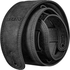 LEKATO 가죽 기타 스트랩 2.5인치 와이드 패딩 베이스 고밀도 폼 패드 41인치에서 51인치까지 길이 조절