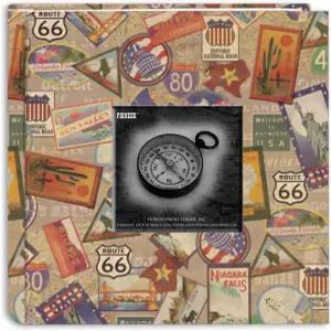 파이오니어 사진 앨범 DA-200MAP/TS 200 포켓 여행 디자인 커버 스티커 4 x 6 인치 블랙