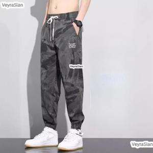 시원한 냉장고 팬츠 남자조거팬츠 접촉 냉감 남성 아이스 실크 카모플라주 9부바지