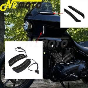 할리 M8 소프테일 로우 라이더 ST FXLRST 엘 디아블로 2022-24 윈드실드 트림 라이트용 바이크 오토바이 LE