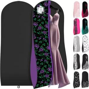 당신의 가방 72인치 가운용 웨딩드레스 - 옷걸이 및 옷장 보관용 긴 의류 신분증 창이 있는 여성용 내구성