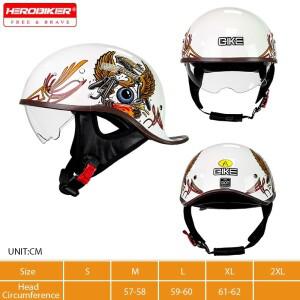 DOT 인증 레트로 바이크 오토바이 헬멧 남녀 공용 카스코 모토 여름 빈티지 ABS HD 바이저 포함