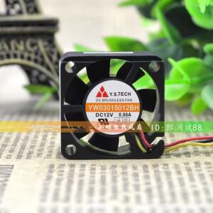 팬하드 드라이브 박스 그래픽 카드 냉각 선풍기, 비디오 YW03015012BH, DC12V, 0.06A, 30mm