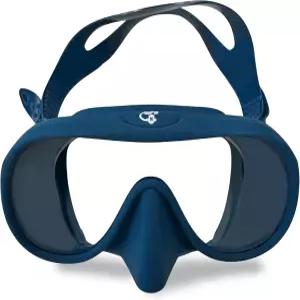 스쿠버 네트워크 스파르타쿠스 프레임리스 다이브 마스크 초투명 저철 유리 로우 볼륨 100 실리콘 스커트