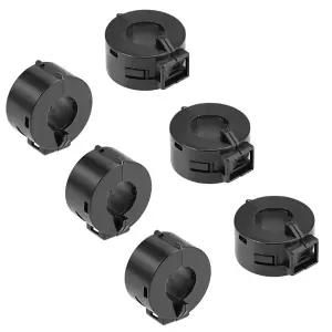 XYRSTOLR 15mm 페라이트 코어 링 클립온 RFI EMI 소음 억제 필터 케이블 클립 블랙 6Pcs