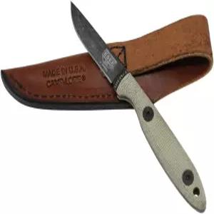 ESEE 나이프 코디 로웬 CR2.5 사냥 캠핑용 고정 칼날 칼 (검은색 산화물)