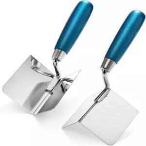 포후드 2피스 드라이월 코너 공구 세트 내부 및 외부 나이프 스테인리스 스틸 트롤 벽돌 쌓기 마감 작업을