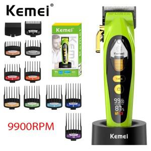 Kemei 2035 이발기 전문 무선 트리머 마그네틱 모터 예초기 남성 헤어 커터 9000 RPM 커팅 머신