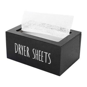 동물원 세탁실 장식 건조기 시트 용기 목재 세제 디스펜서 정리 및 보관함 홀더 세탁 포드 볼 블랙