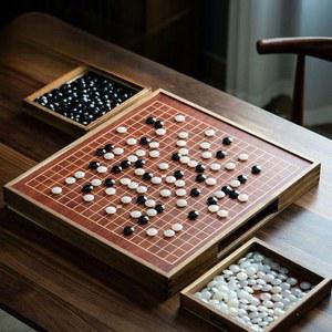 바둑판 서랍식 원목바둑판 비취 바둑판 단면 테이블 세트