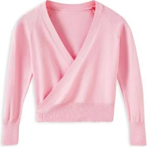 테그멕 걸스 여성 댄스 랩 스웨터 발레 탑 워밍업 레오타드 드레스