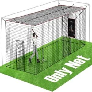 현실적인 포수가 있는 AOLIGEIJS 야구 소프트볼 배팅 케이지 네트 전용 뒷마당 연습 문이 헤비 듀티 다목적