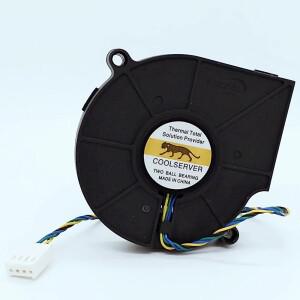 쿨서버 DC 12V 0.80A 4 와이어 서버용 CPU 송풍기, 냉각 선풍기 FD7015H12D 7515, 75mm
