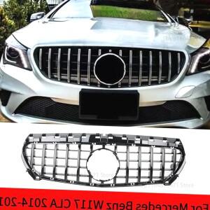 메르세데스 C117 벤츠 CLA 2014-2019 GT 다이아몬드 스타일 입구 그릴 앞 범퍼 튜닝 액세서리 키트