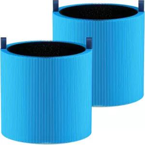 2팩 미니 맥스 교체 필터 블루에어 블루 퓨어 공기청정기와 호환되는 FMINI 투레 헤파 + 활성화