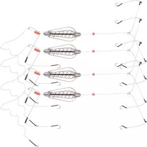 구리 낚시 미끼 케이지 4개 스프링 바스켓 공급기 덫 도구 액세서리