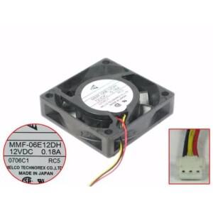 MMF-06E12DH RC5 서버 냉각 선풍기, DC 12V, 0.18A, 60x60x15mm, 3 선