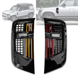 랜드로버 디펜더 2020-2025용 자동차 부품 튜닝 에어벤트 사이드 벤트 그릴 좌우 라이트 포함